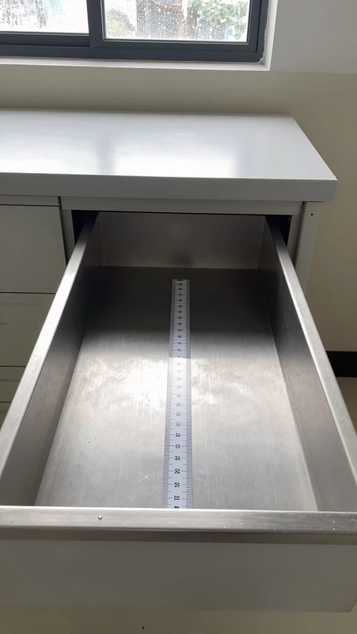 Wound Ruler Drawer in Beed Clinic Exam Room in inside a clinic exam room in Beed