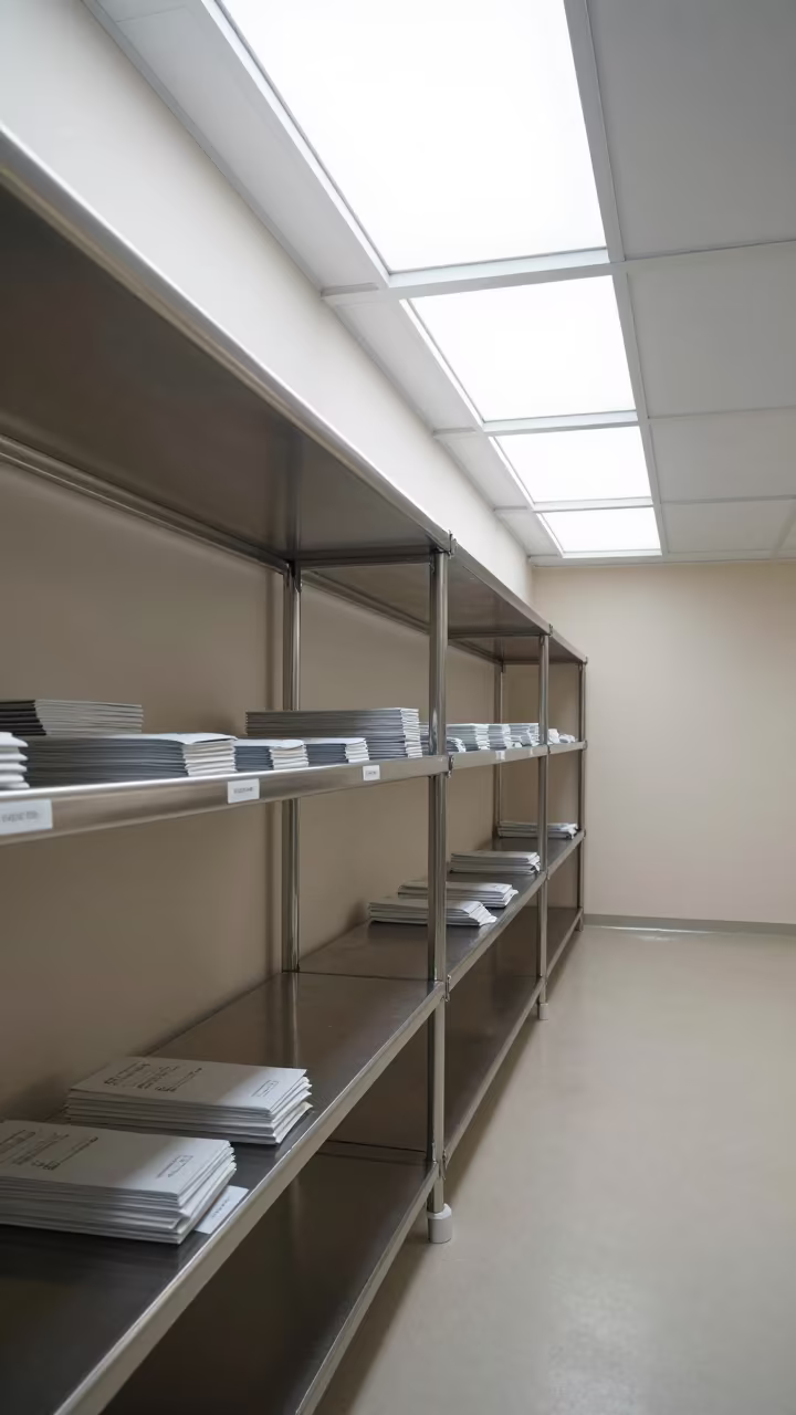 Wound Vac Canister Shelf in Rehab Gym in inside a rehabilitation gym in İzmit