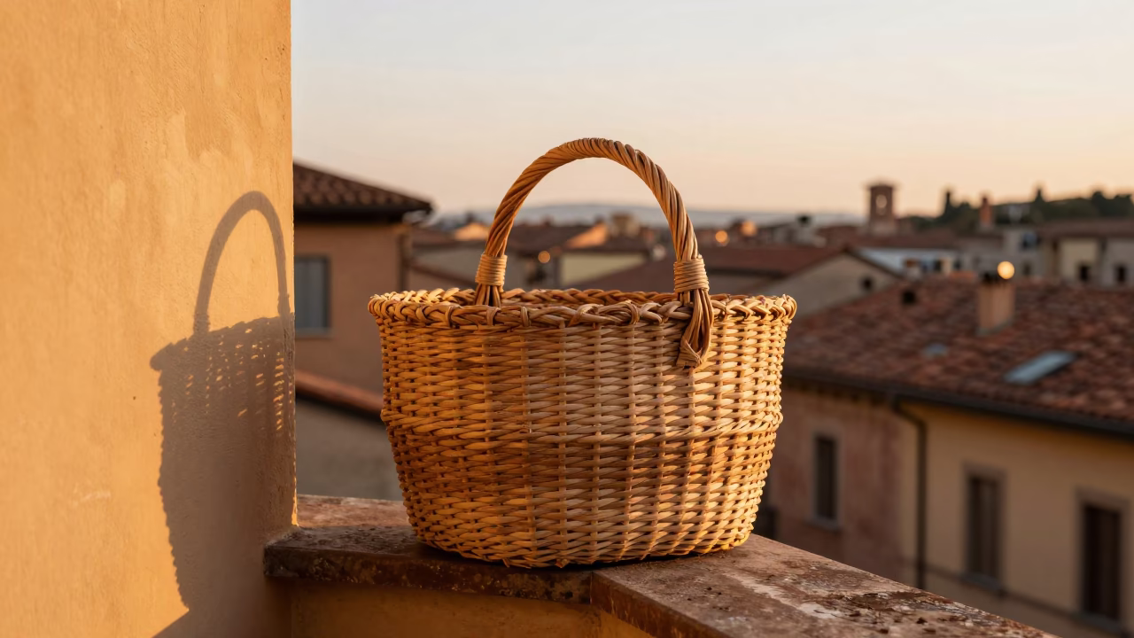 Woven Basket in Bologna in in Bologna, Italy
