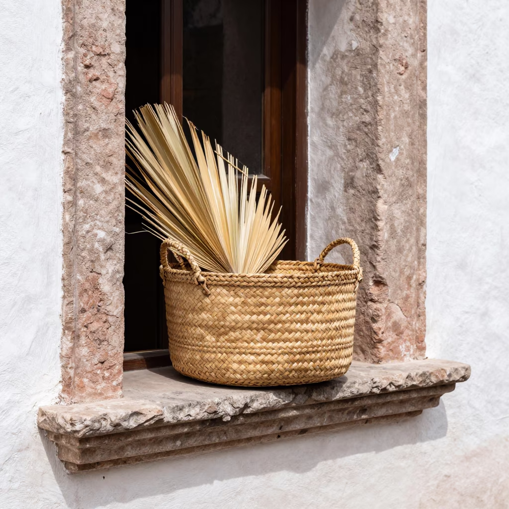 Woven Basket in Merida in in Merida, Mexico
