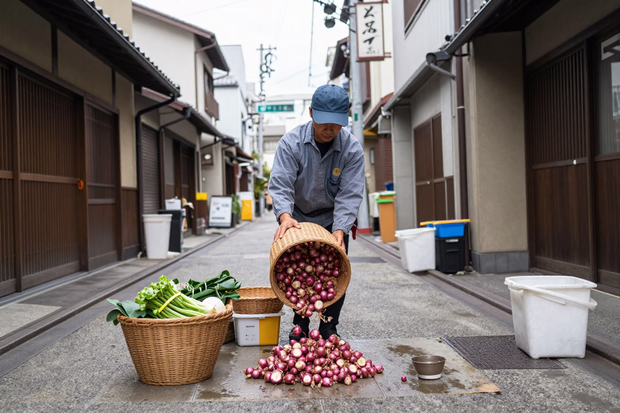 Woven Basket in Osaka in in Osaka, Japan