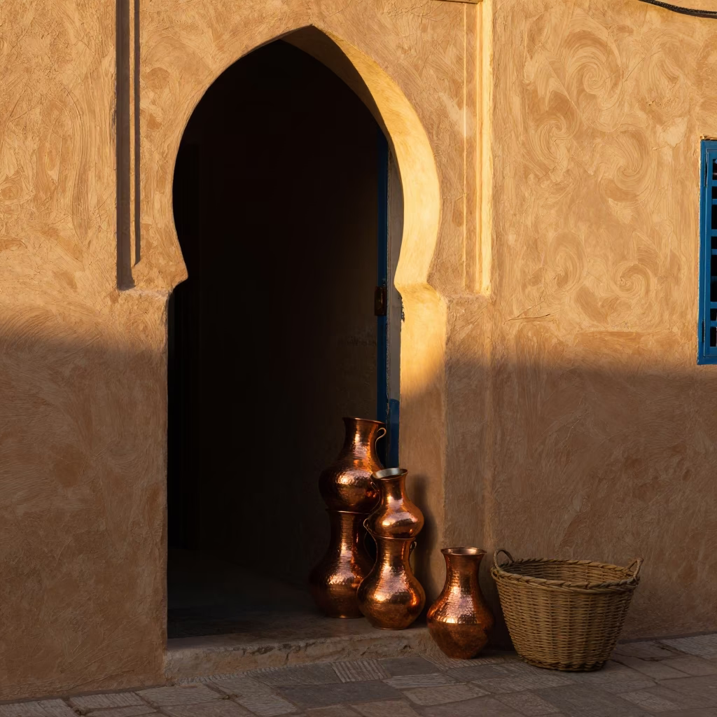 Woven Basket in Tunis in in Tunis, Tunisia