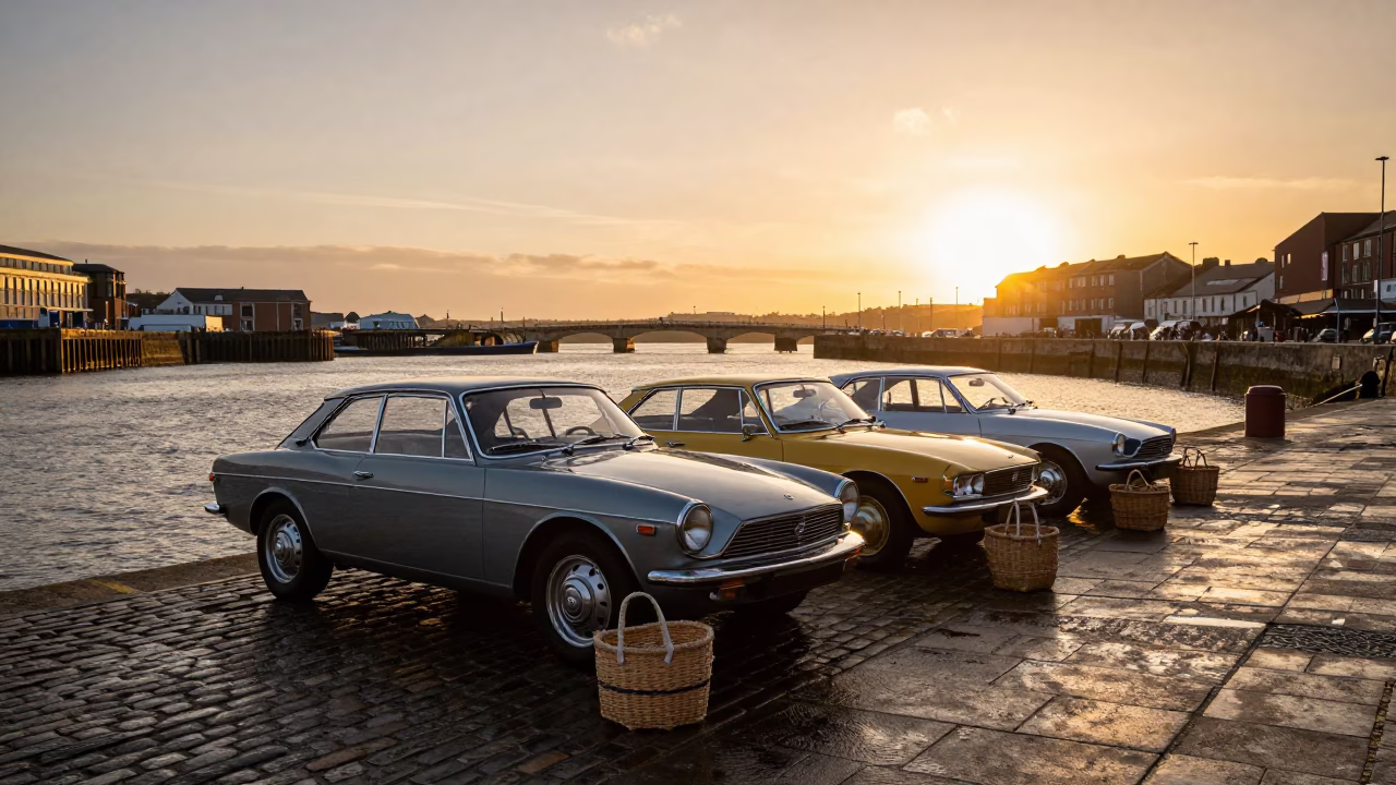 Woven Baskets at Golden Hour in Bristol in in Bristol, United Kingdom