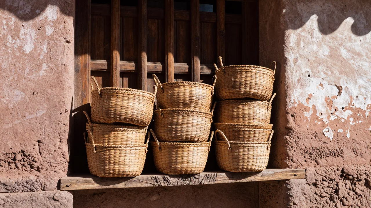 Woven Baskets in Cusco in in Cusco, Peru
