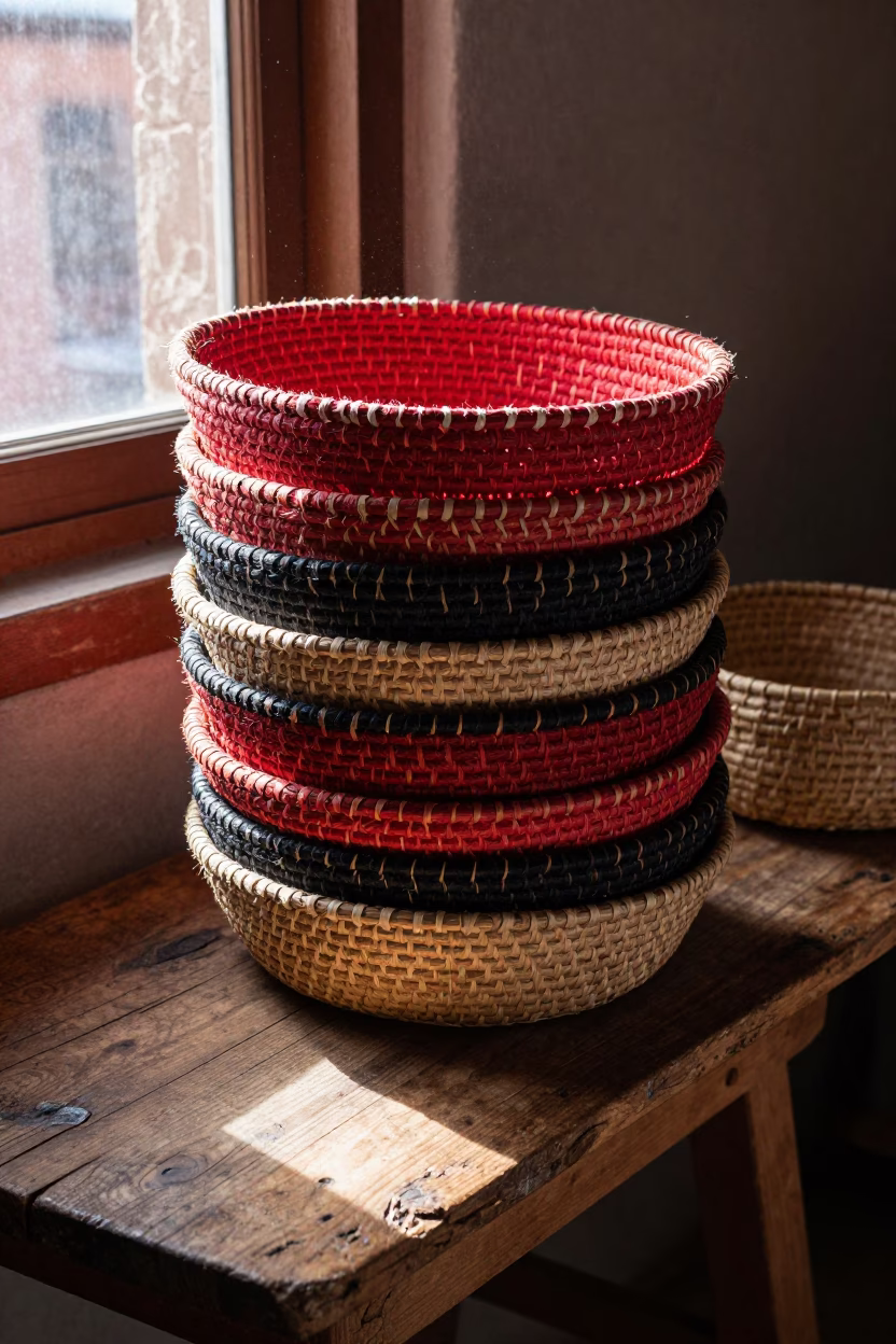 Woven Baskets in La Paz in in La Paz, Bolivia