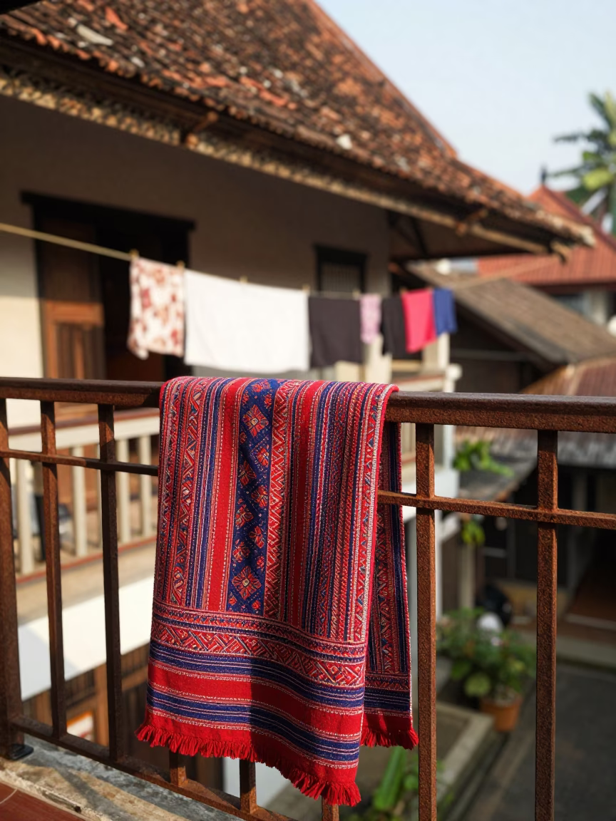 Woven Batik Sarong in Yogyakarta in in Yogyakarta, Indonesia