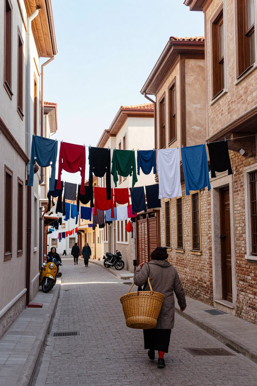 Woven Cane in Istanbul at Noon Light in in Istanbul, Turkey