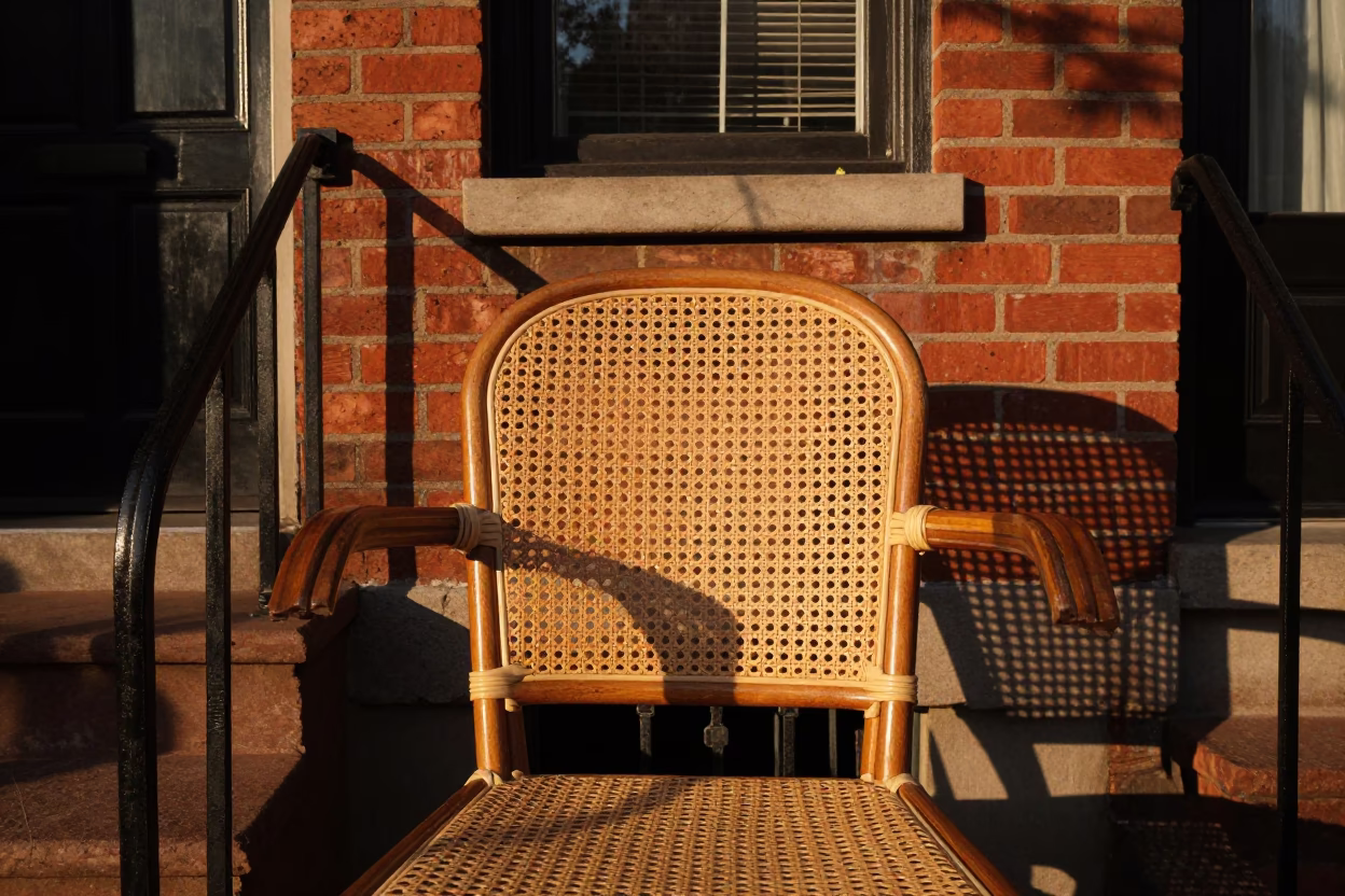 Woven Cane in Philadelphia at Sunset Light in in Philadelphia, Pennsylvania, United States