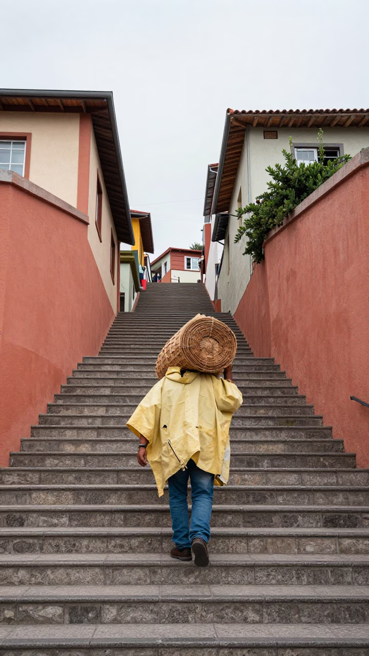 Woven Mat in Valparaiso in in Valparaiso, Chile