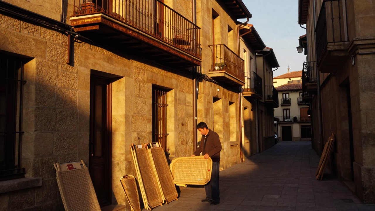 Woven Mats in Bilbao in in Bilbao, Spain