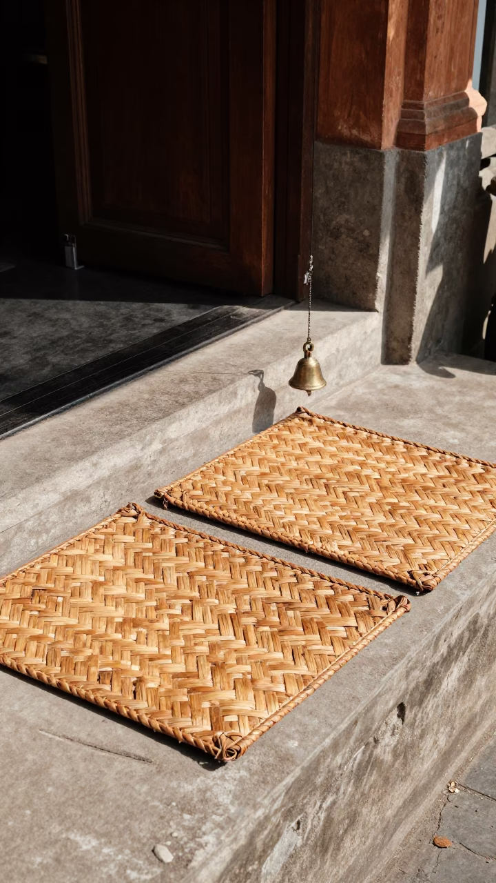 Woven Mats in Denpasar in in Denpasar, Indonesia