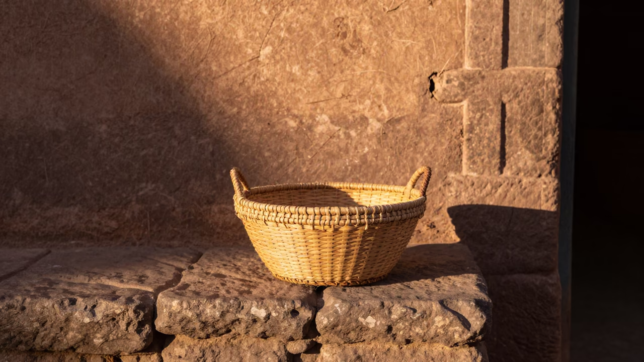Woven Mending Basket in Cusco in in Cusco, Peru