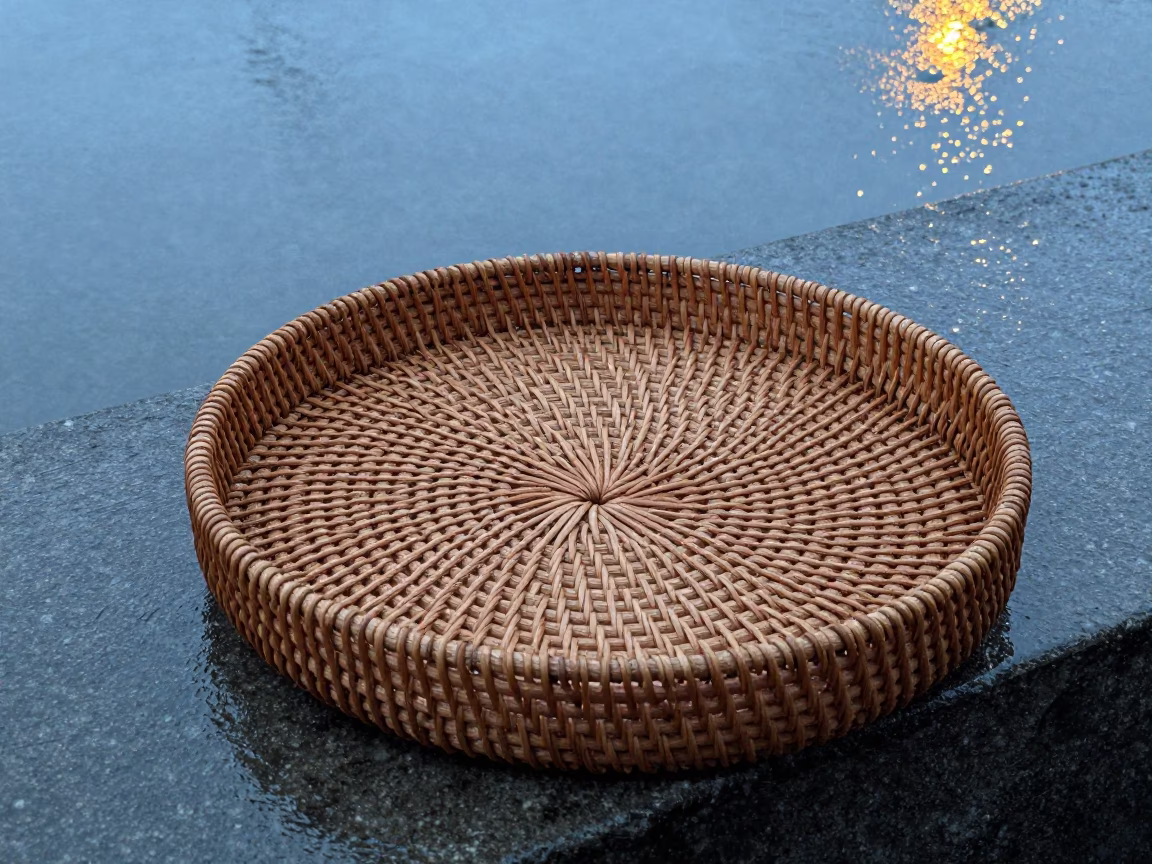 Woven Rattan Basket Tray in Kaohsiung in in Kaohsiung, Taiwan