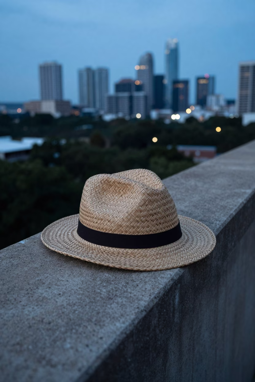 Woven Straw Hat in Austin in in Austin, United States