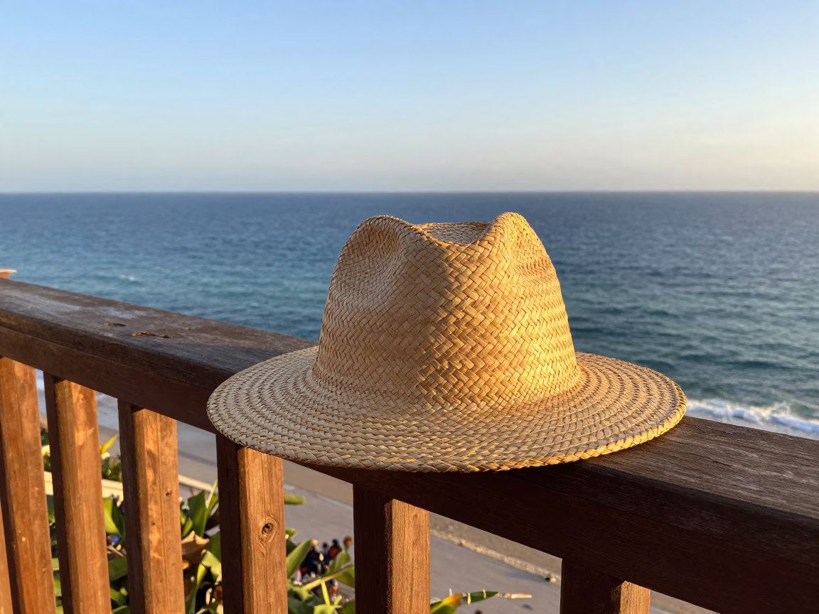 Woven Straw Hat in Dakar in in Dakar, Senegal