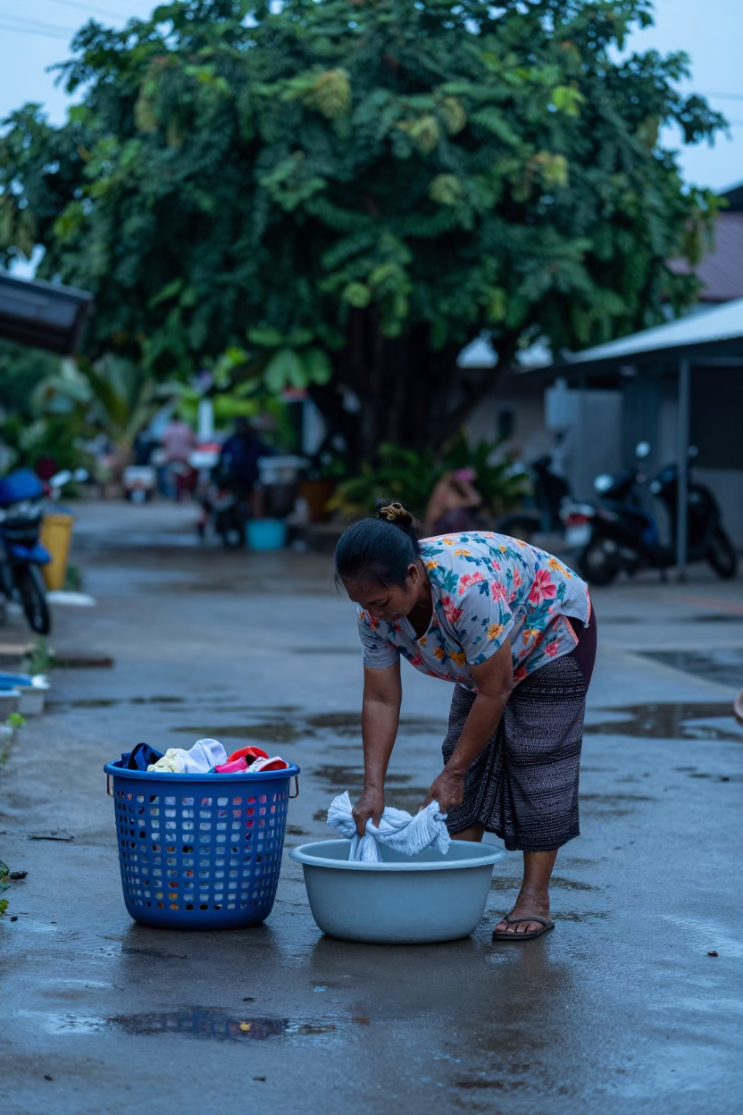 Wringing Mop in Phuket in in Phuket, Thailand