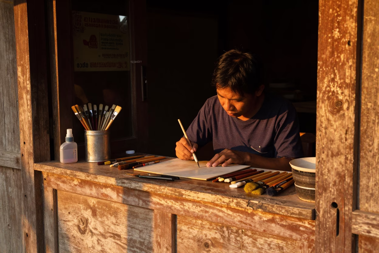 Writing Brushes in Chiang Mai in in Chiang Mai, Thailand