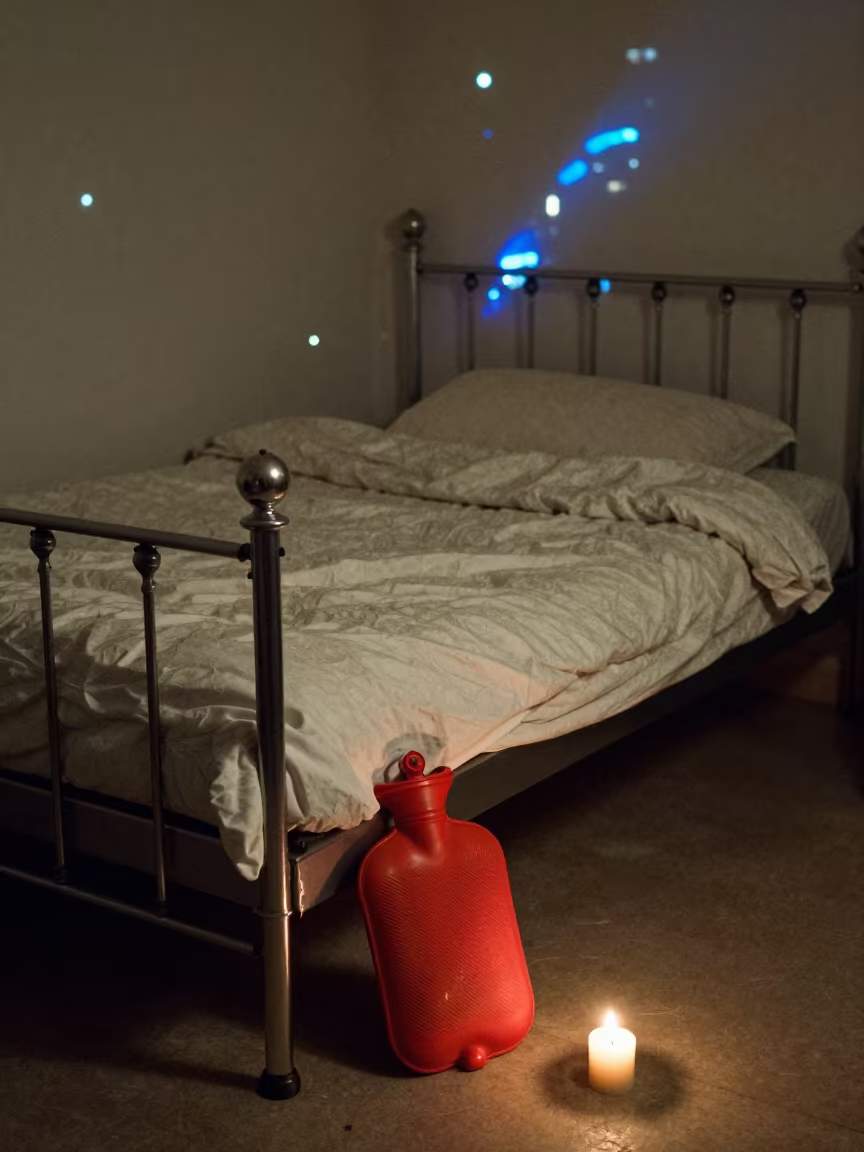 Wrought Iron Bed Warmth Candlelit Tiaret Night in in a candlelit bedroom in Tiaret