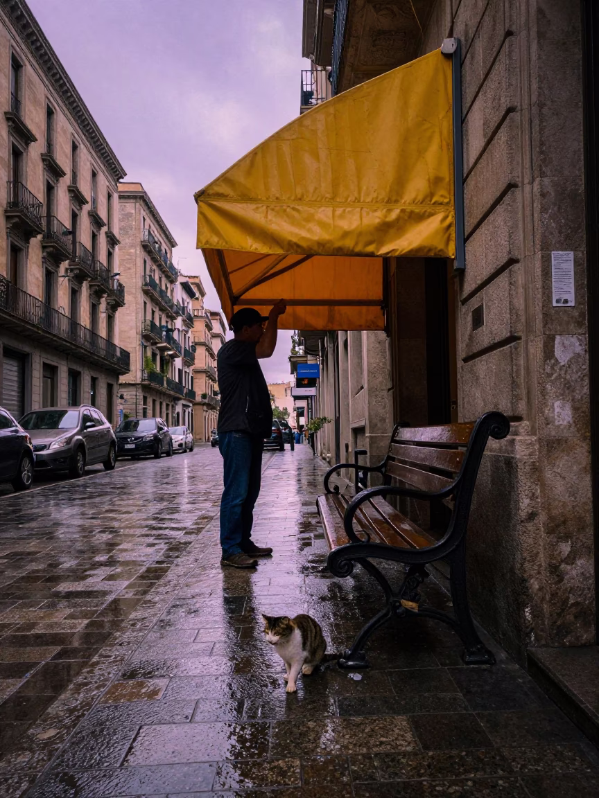 Wrought-iron Bench in Barcelona in in Barcelona, Spain