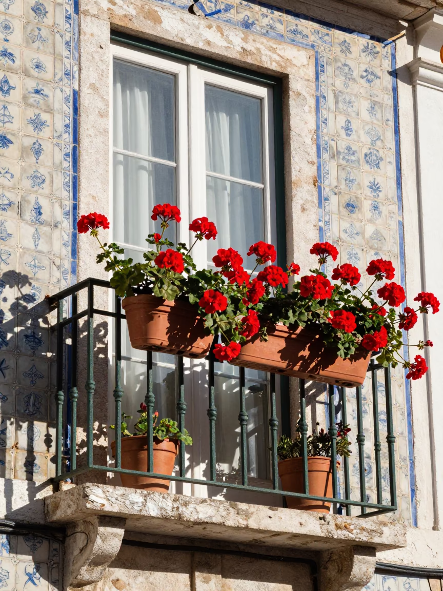 Wrought-iron Railing in Lisbon in in Lisbon, Portugal