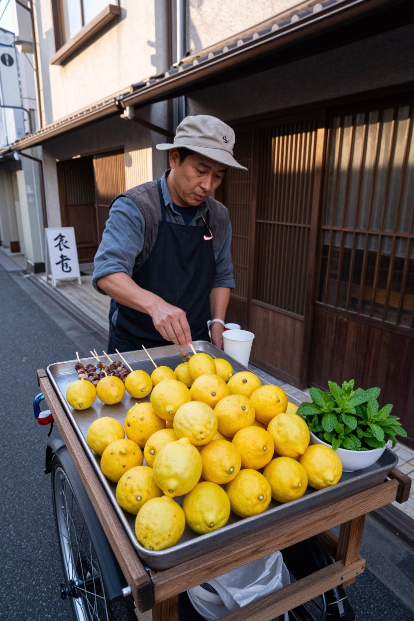 Yakitori in Fukuoka at The Early Afternoon Light in in Fukuoka, Japan