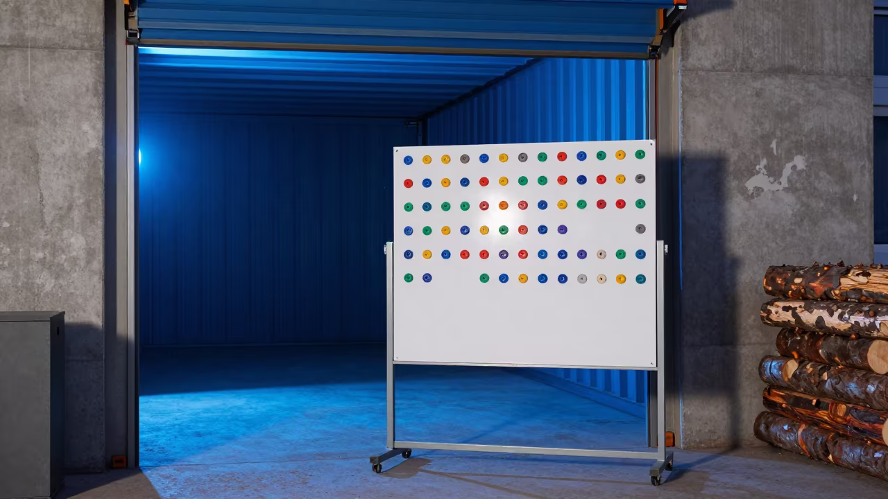 Yard Dwell Magnet Board in Jinan Cross-Dock in inside a cross-dock lane near Jinan