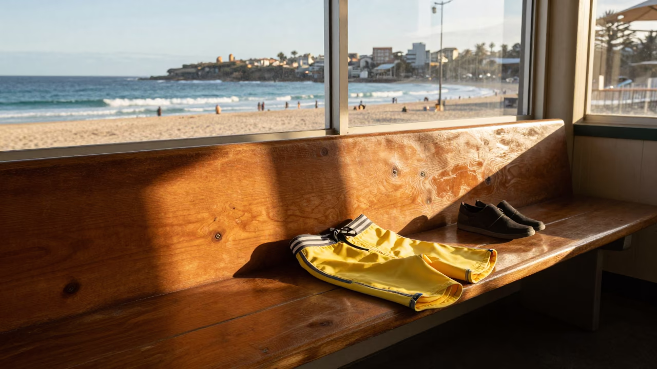 Yellow Boardshort in Sydney in in Sydney, New South Wales, Australia