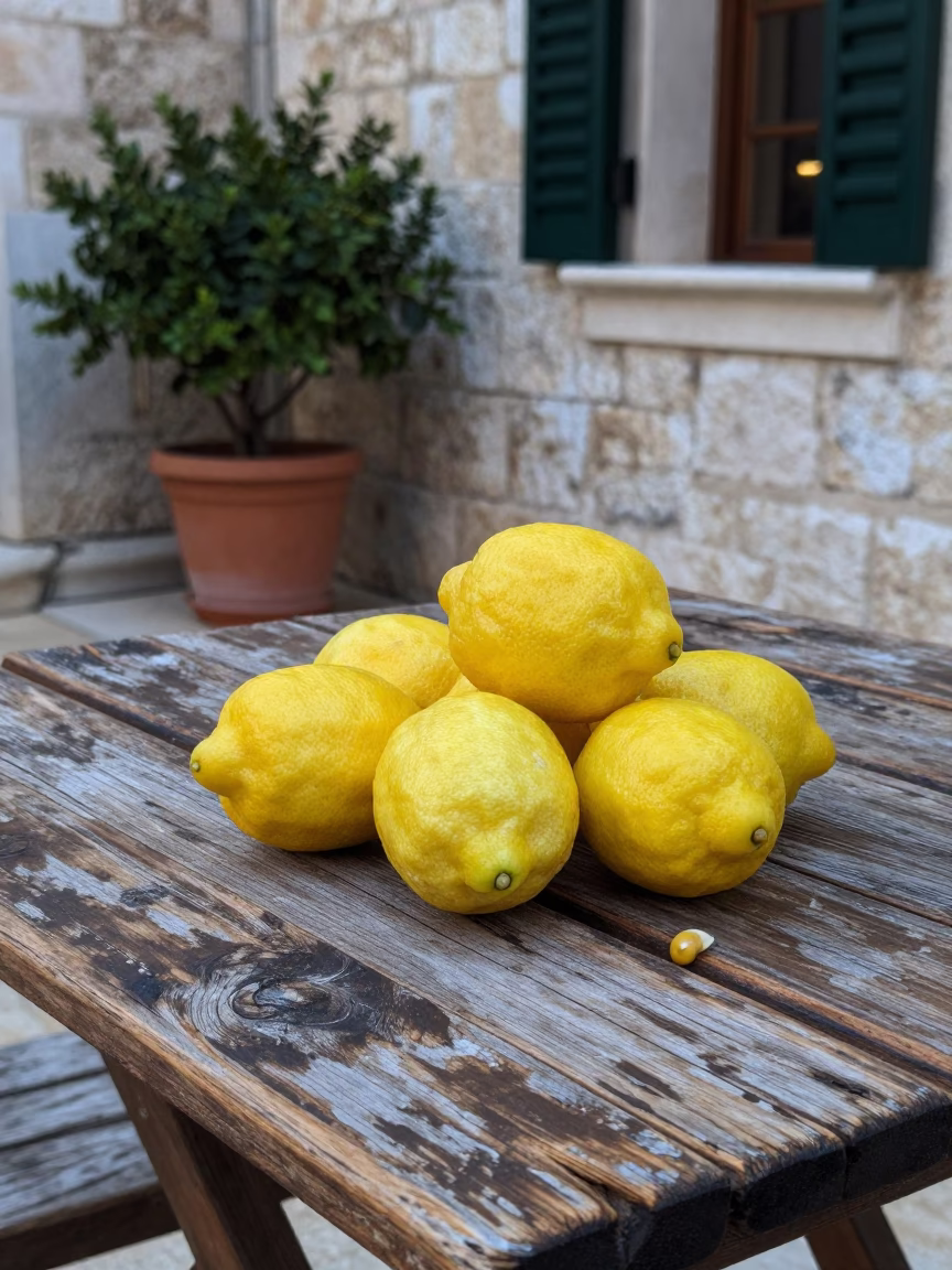 Yellow Lemons in Dubrovnik in in Dubrovnik, Croatia