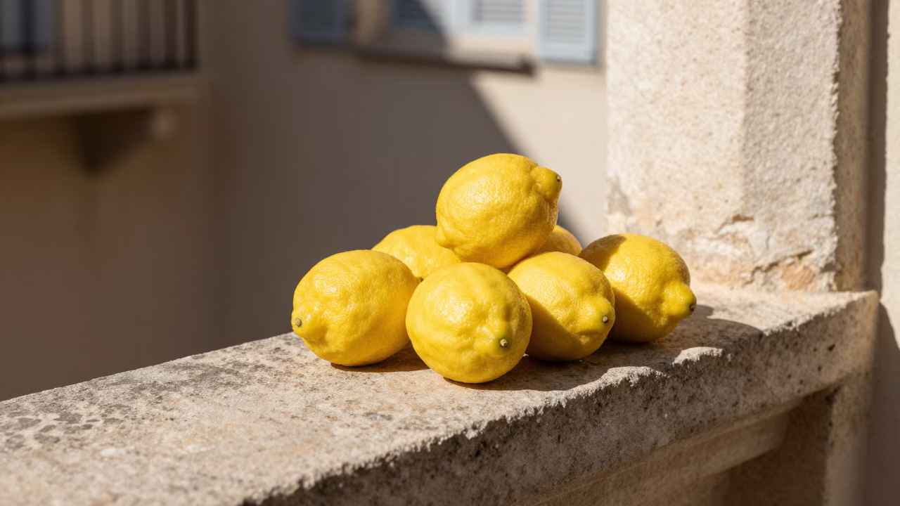 Yellow Lemons in Nice in in Nice, France