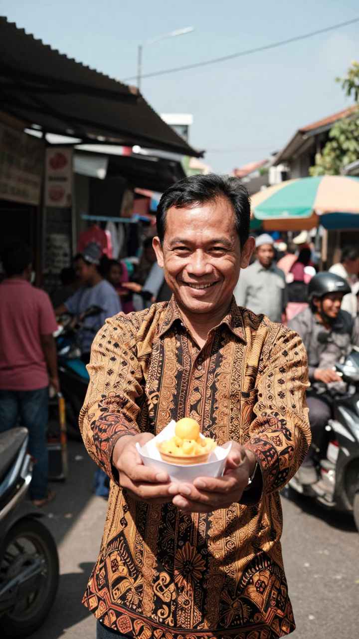 Yogyakarta Midday Sun at Midday Light in in Yogyakarta, Indonesia