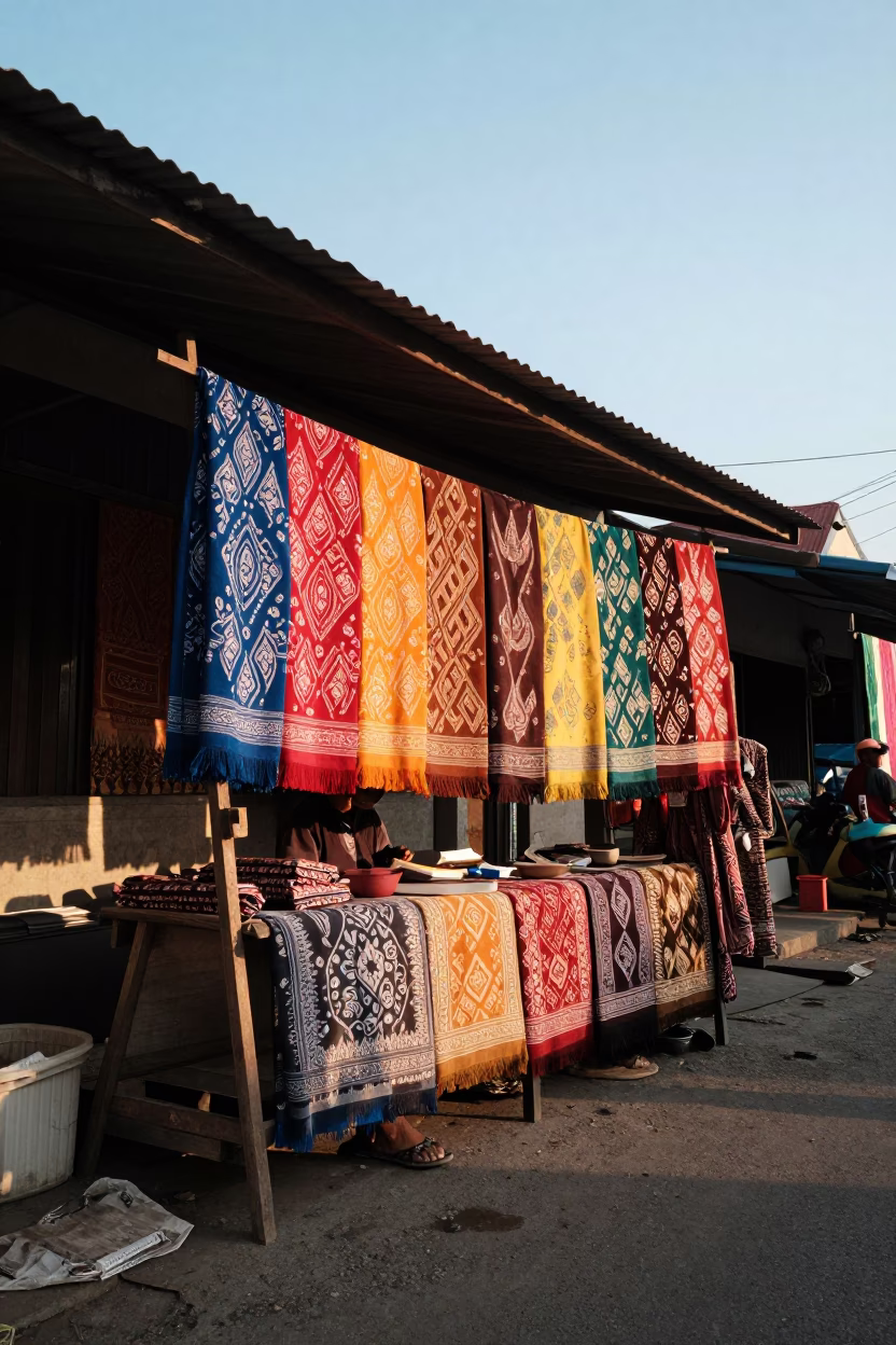 Yogyakarta Outside Shop at The Late Afternoon Light in in Yogyakarta, Indonesia