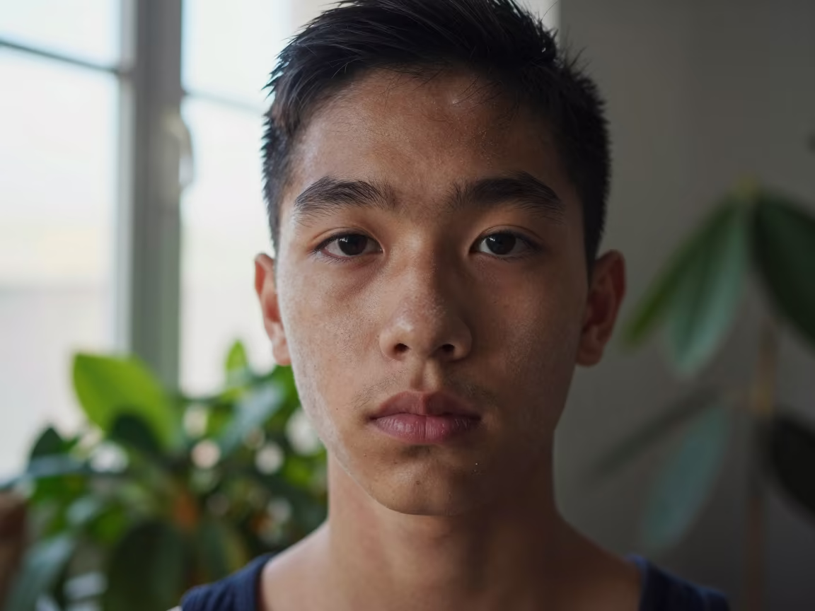 Young Acrobat Chalk Dust Portrait Near Kumba in near Kumba