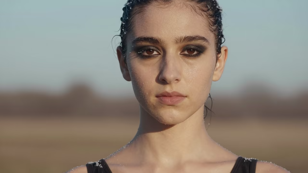 Young Dancer with Kohl Eyes and Frost in Charlotte in in Charlotte