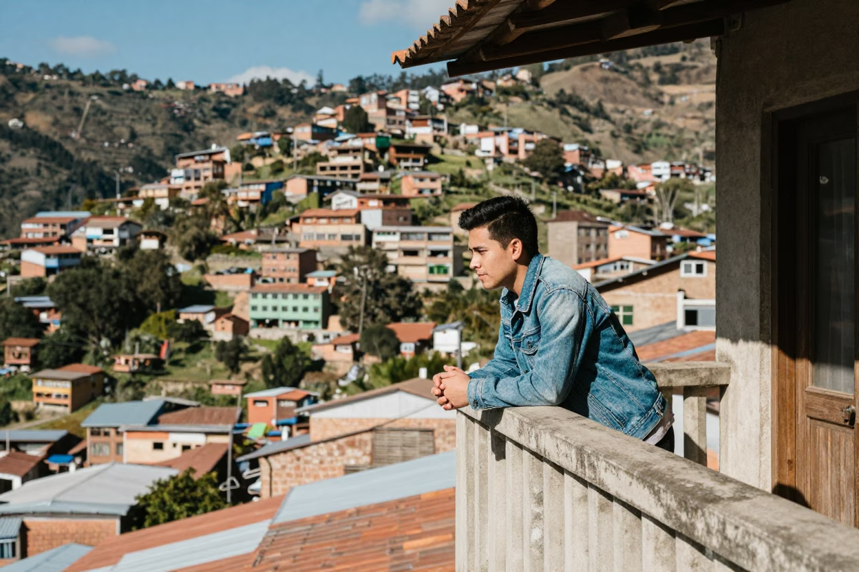 Young Man in Medellin in in Medellin, Colombia