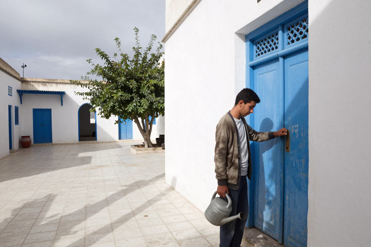 Young Man in Tunis in in Tunis, Tunisia