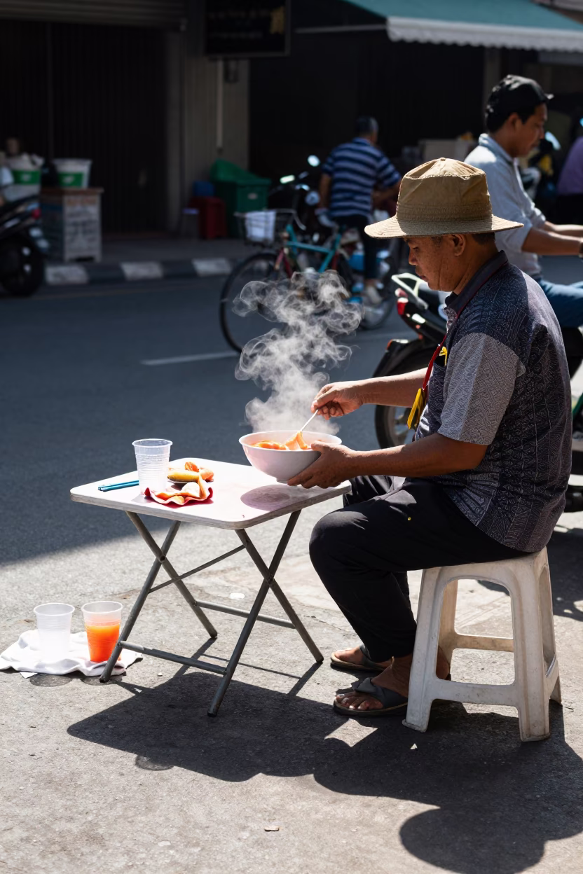Yum Goong in Bangkok at Midday Light in in Bangkok, Thailand