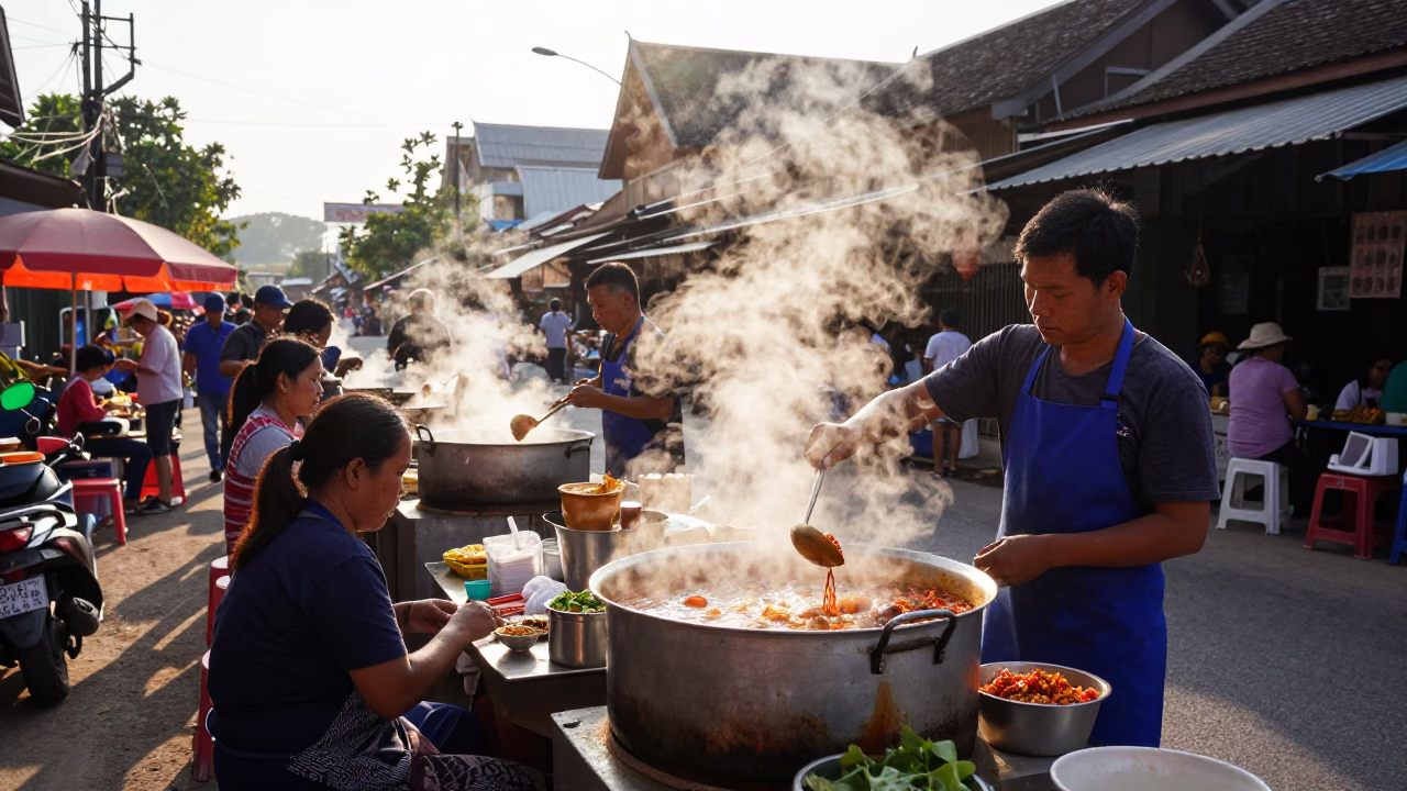 Yum Goong in Chiang Mai at The Late Morning Light in in Chiang Mai, Thailand