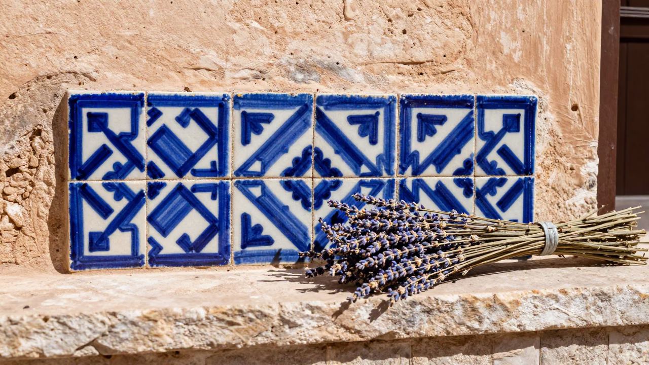 Zellige Tiles in Marrakech in in Marrakech, Morocco