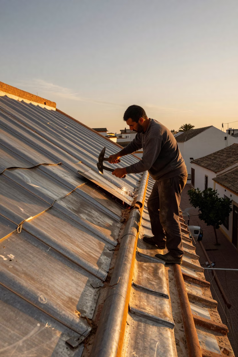Zinc Roof in Seville in in Seville, Spain