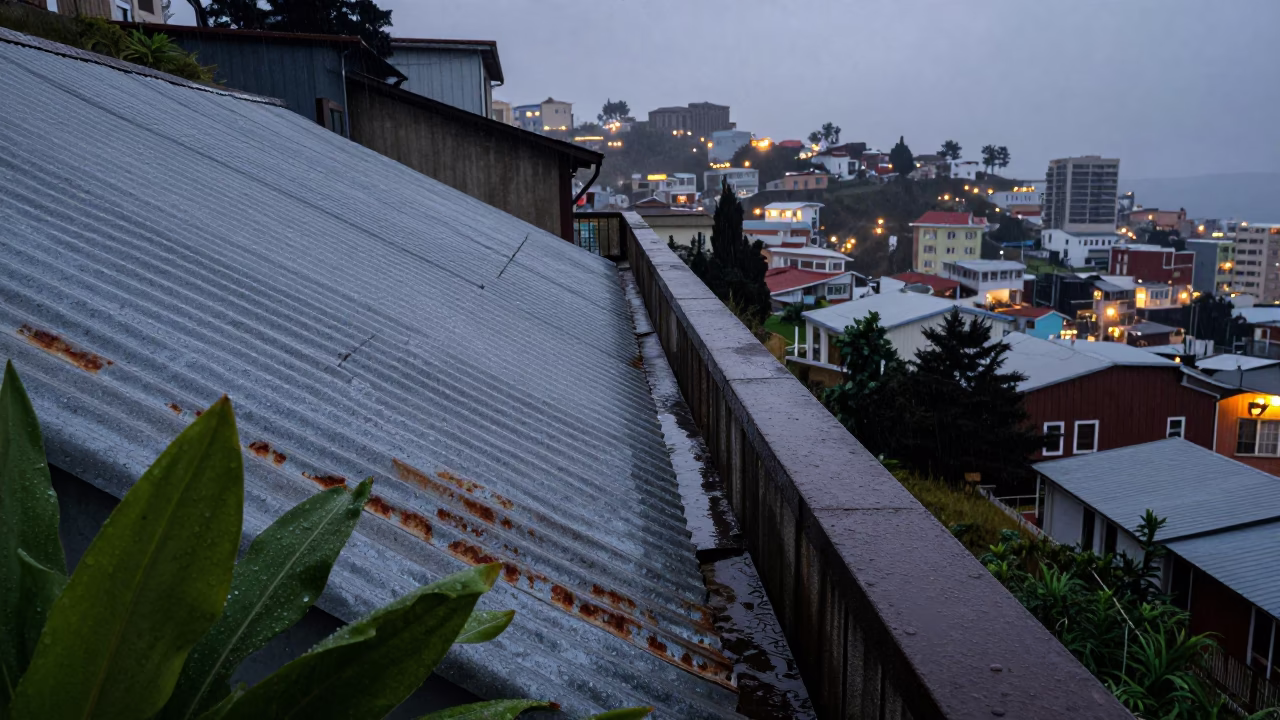 Zinc Roofing in Valparaiso in in Valparaiso, Chile