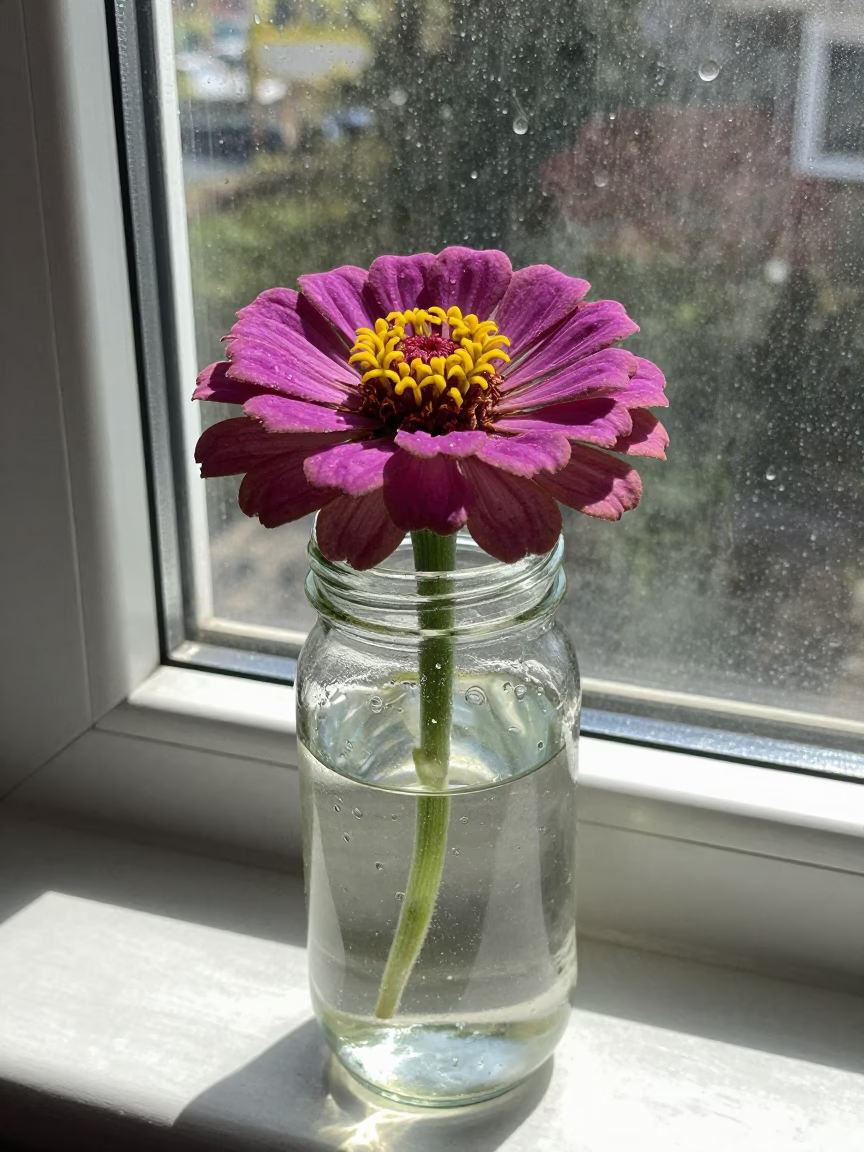 Zinnia Flower in Seattle in in Seattle, United States