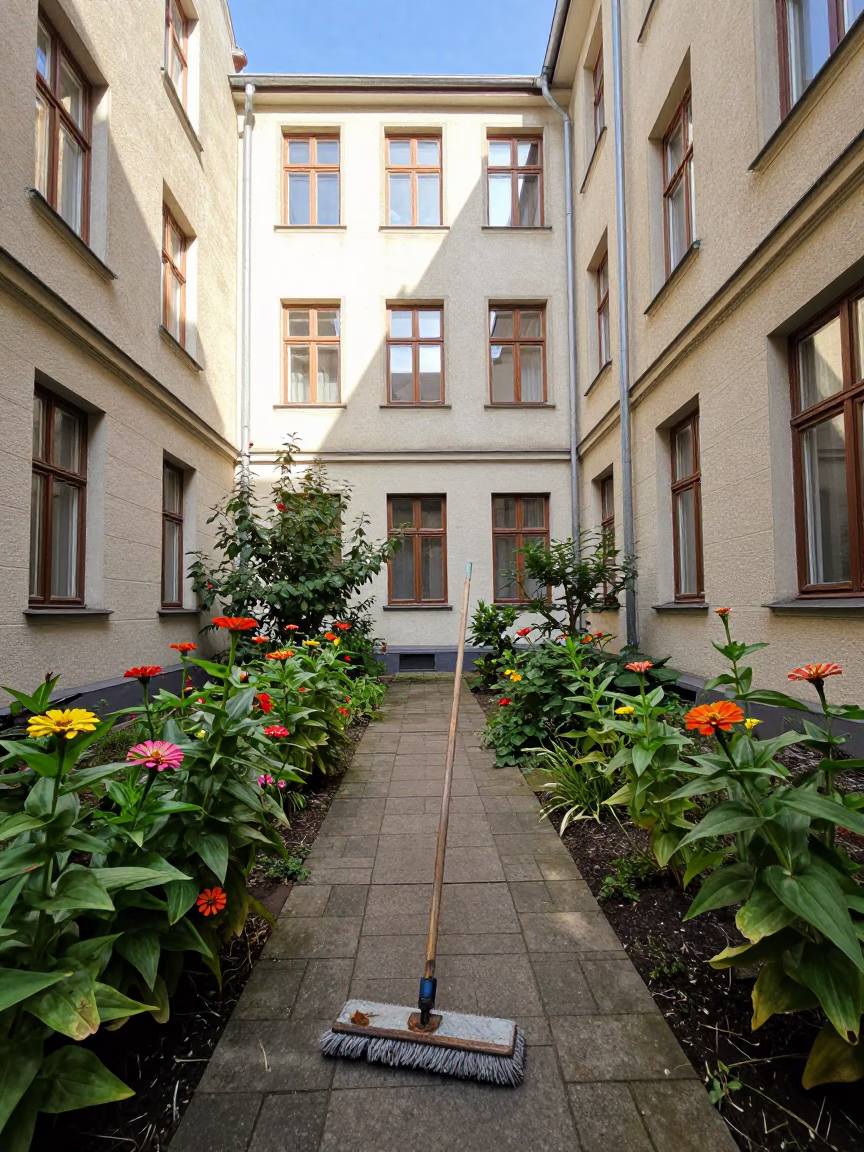 Zinnias at Afternoon Light in in Berlin, Germany