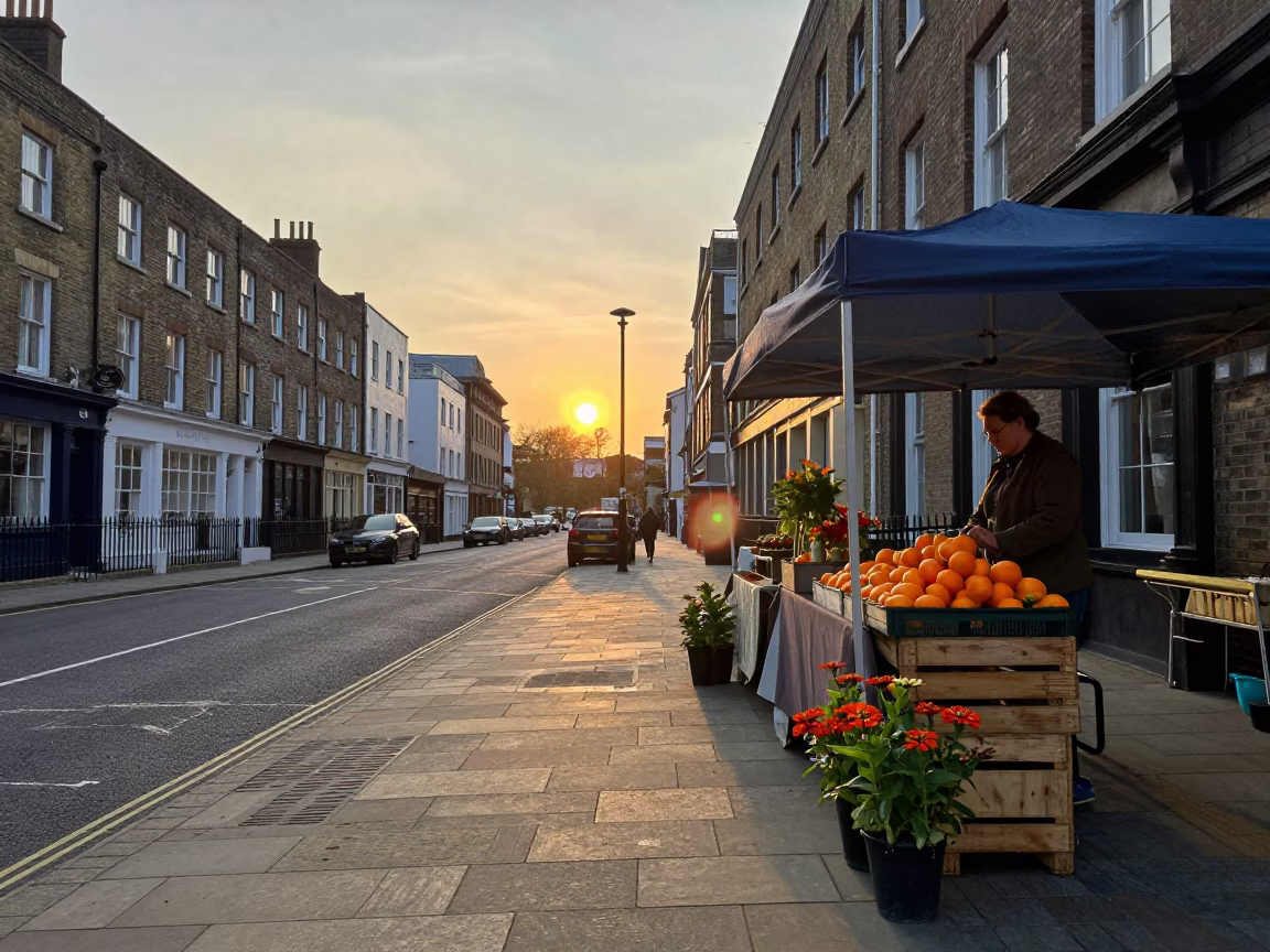 Zinnias at As The Sun Drops Toward The Horizon in Bristol in in Bristol, United Kingdom