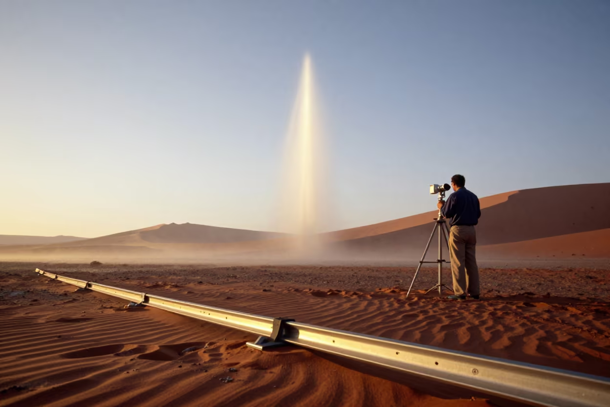 Zodiacal Light Cone Namibia Observatory in beside a tidal survey transect in Namibia