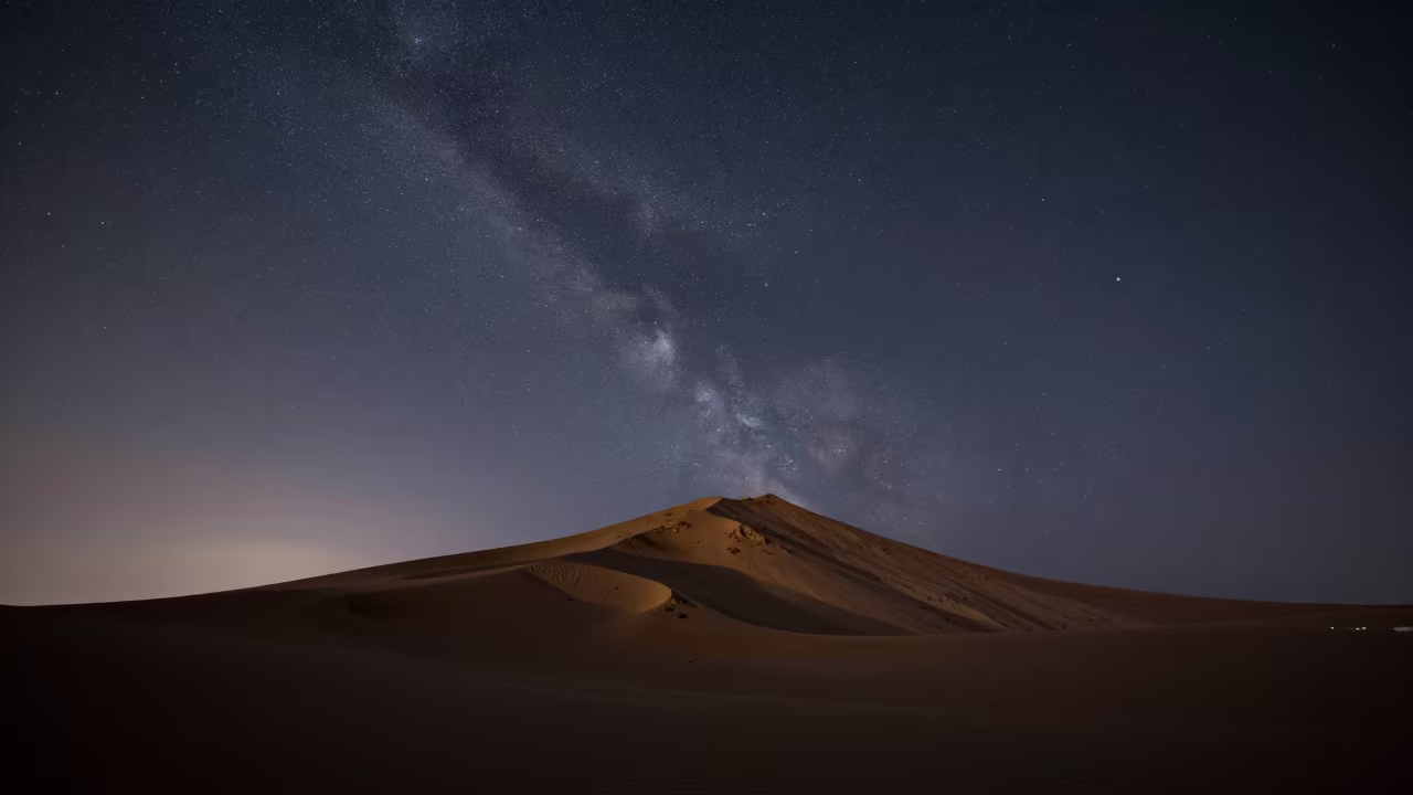 Zodiacal Light Over Riyadh Desert Dawn in from a quiet alpine saddle near Riyadh